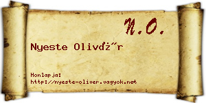 Nyeste Olivér névjegykártya