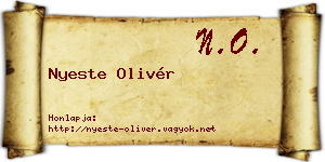 Nyeste Olivér névjegykártya
